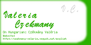valeria czekmany business card
