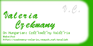 valeria czekmany business card